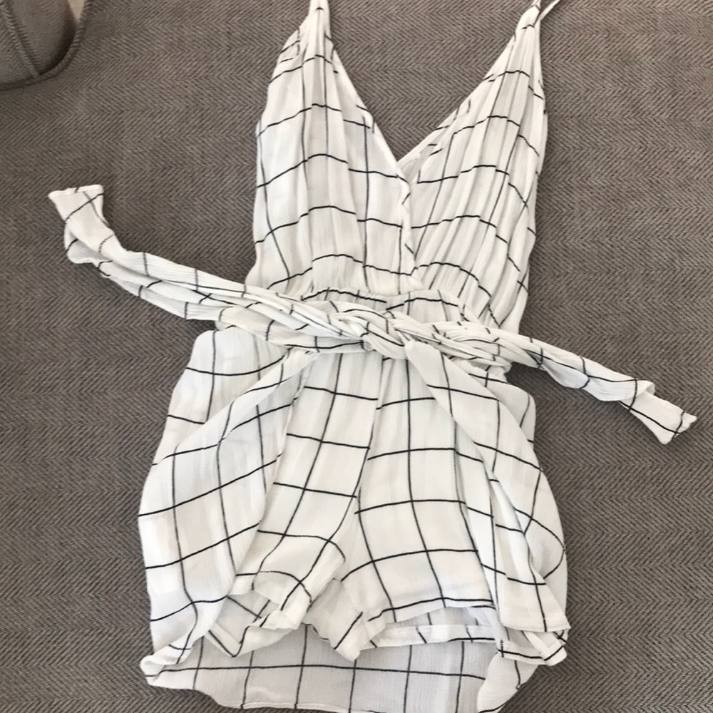 Black and white romper